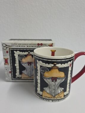 Lang Ceramic  Coffee Mug "Bountifully" Corset on Dressform